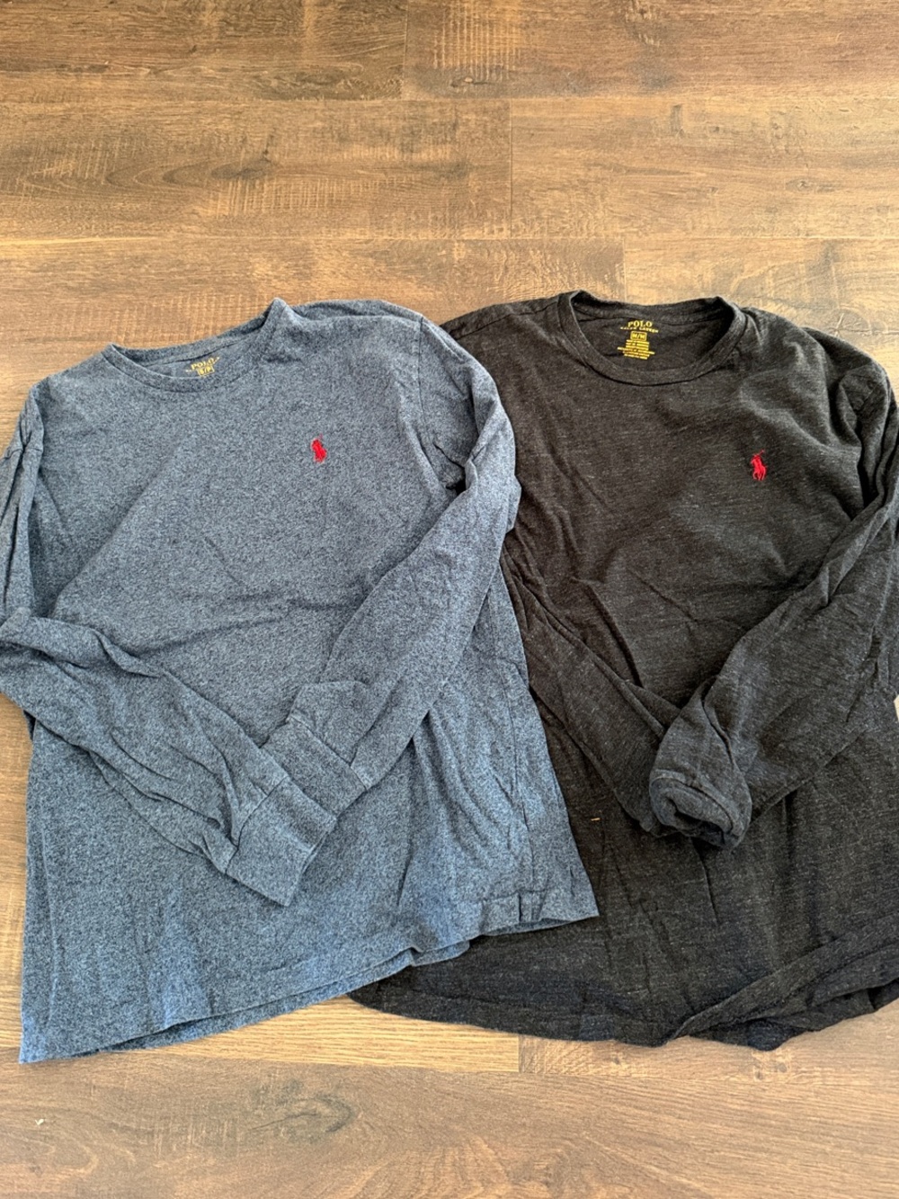 Polo by Ralph Lauren Long-Sleeve Crewneck Duo — Navy and Charcoal with Red Pony
